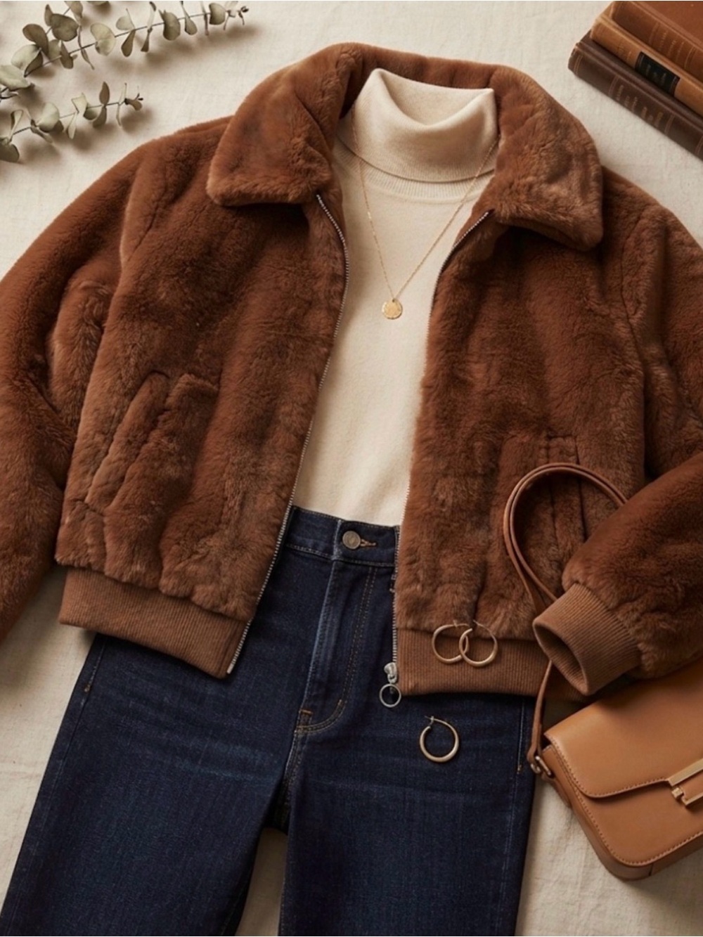 Dry Goods Faux Fur Bomber Jacket